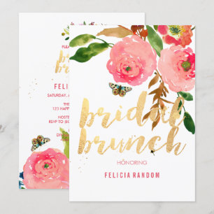 Invitación PixDezines Floral Bridal Brunch/DIY Background
