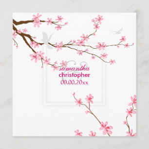 Invitación PixDezines Florencia de cerezo/fondo de día