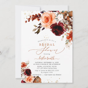 Invitación PixDezines Flores Acuarela de Otoño Despedida de S