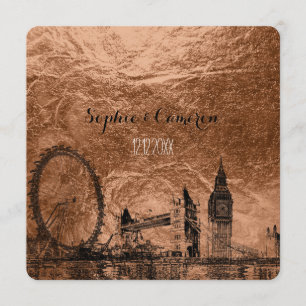 Invitación PixDezines fondo de cobre urbano/falso