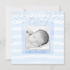 Invitación PixDezines Foto Christening color de agua color DI