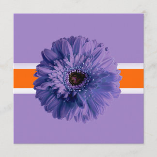 Invitación PixDezines Gerbera, colores de fondo morado/diy