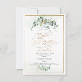 Invitación PixDezines H2 Eucalipto Bautizo Primera Cumpleaños