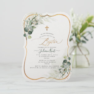 Invitación PixDezines H2 Eucalyptus Bautismo