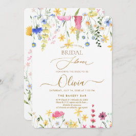 Invitación PixDezines H2 Flores salvajes Delicadas Ducha Nupc