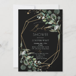 Invitación PixDezines H2 Green Gold Eucalyptus Bridal Shower