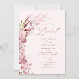Invitación PixDezines H2 Rosa turbio Eucalyptus Ducha de novi