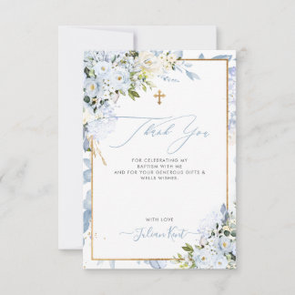 Invitación PixDezines H2 Rosas azules agitados bautizo gracia