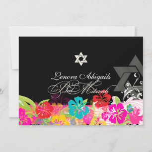 Invitación PixDezines hibiscus/Bat Mitzvah