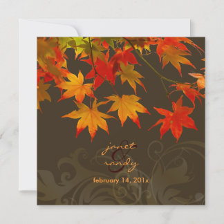 Invitación PixDezines hojas de arce/evento de otoño