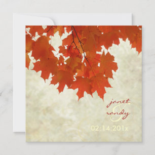 Invitación PixDezines hojas de arce rojo/evento otoño/otoño