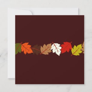 Invitación PixDezines hojas de otoño/eventos de bricolaje + f
