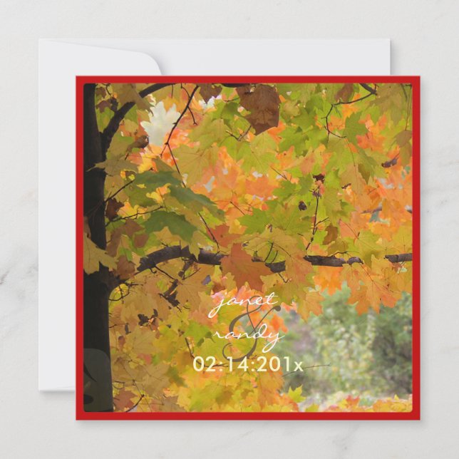 Invitación PixDezines In the Woods 2, diy fall events (Anverso)