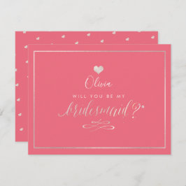 Invitación PixDezines irlandeses Rubor Rosa, dama de honor