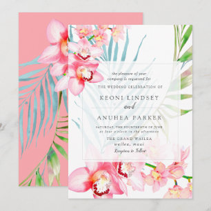 Invitación PixDezines Isla de Orquídeas, Palmeras de Orquídea