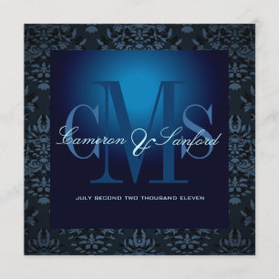 Invitación PixDezines joyas damasco / zafiro azul