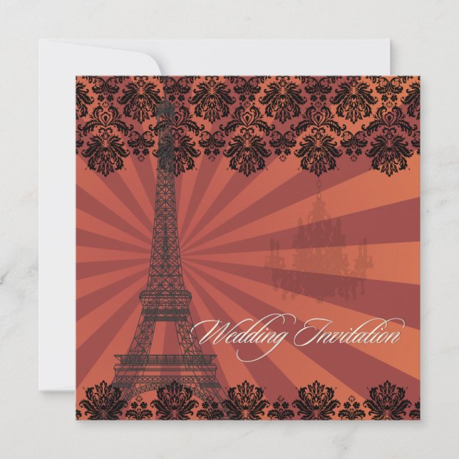 Invitación PixDezines la torre eiffel/parís (Anverso)