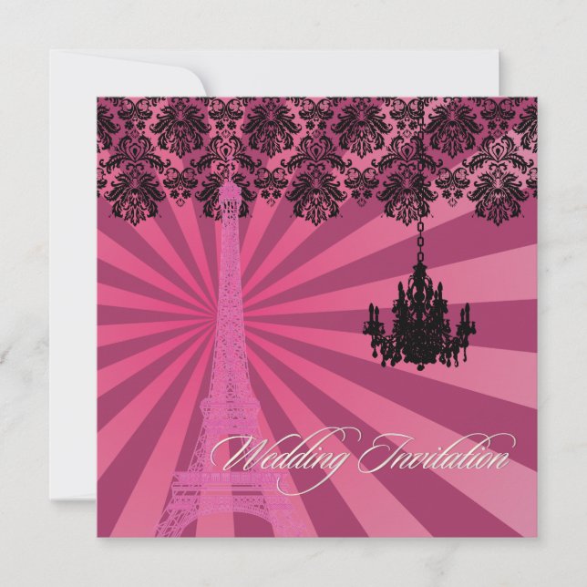Invitación PixDezines la tour eiffel/paris (Anverso)