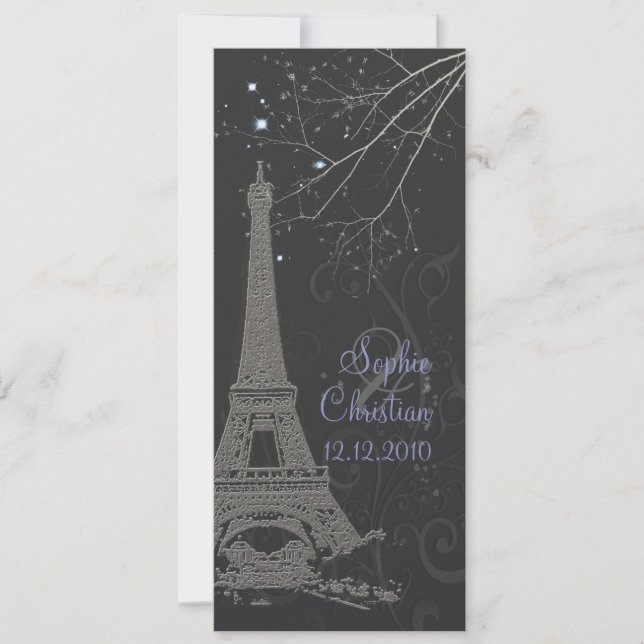 Invitación PixDezines la tour eiffel/paris (Anverso)