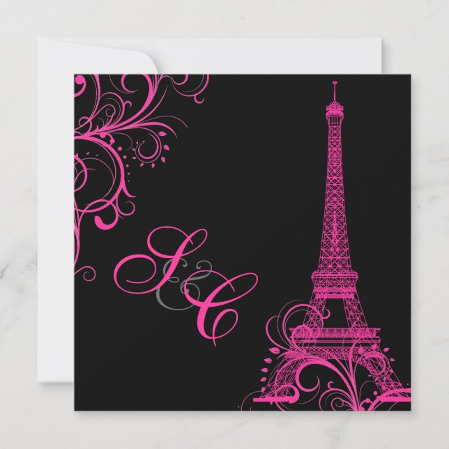 Invitación PixDezines la tour eiffel/paris (Anverso)