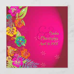 Invitación PixDezines Leis/Luau/hibiscus