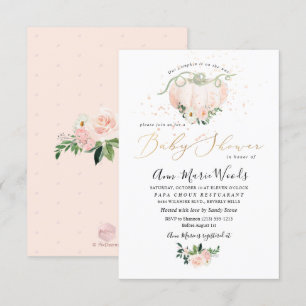 Invitación PixDezines Lil Rubor Pumpkin Baby Shower