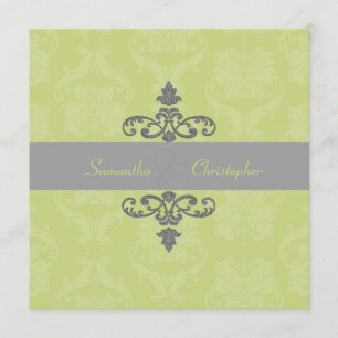 Invitación PixDezines Liliana Damask, colores DIY