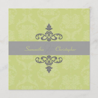 Invitación PixDezines Liliana Damask, colores DIY
