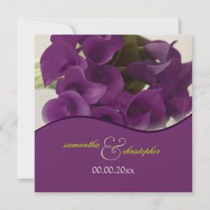 Invitación PixDezines, lirios de calla púrpura/diy