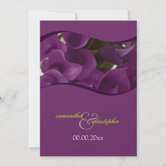 Invitación PixDezines, lirios de calla púrpura/diy