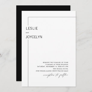 Invitación PixDezines Luxe Caligraphy Relieve metalizado Mini