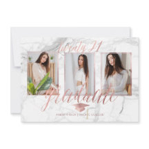 PixDezines Mármol Falso Oro Rosa Graduación