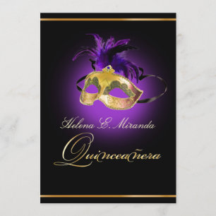 Invitación PixDezines Masquerade/amethyst color púrpura/DIY!!