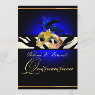 Invitación PixDezines Masquerade/Quinenera/Color DIY!!