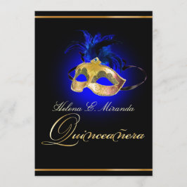 Invitación PixDezines Masquerade/Royal Blue/DIY color!!