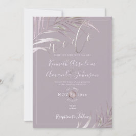 Invitación PixDezines Mauve+Lilac Palms, lo hacemos