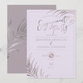 Invitación PixDezines Mauve+Lilac Palms, Partido de compromis