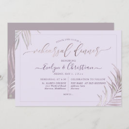 Invitación PixDezines Mauve Palms Ensayo Cena