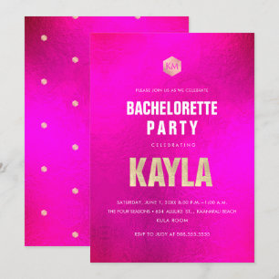 Invitación PixDezines Minimalista DESPEDIDA DE SOLTERA ROSA F