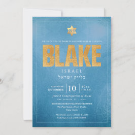 Invitación PixDezines Minimalista Dusty Blue Mitzvah