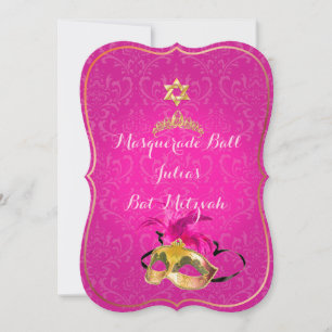 Invitación PixDezines Mitzvah Masquerade/Diy color!!