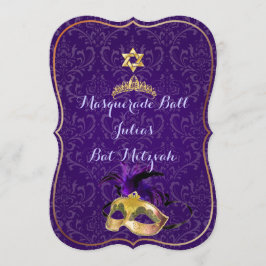 Invitación PixDezines Mitzvah Masquerade/Diy color!!