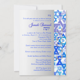 Invitación PixDezines mod estrellas bar mitzvah