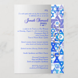 Invitación PixDezines mod estrellas bar mitzvah