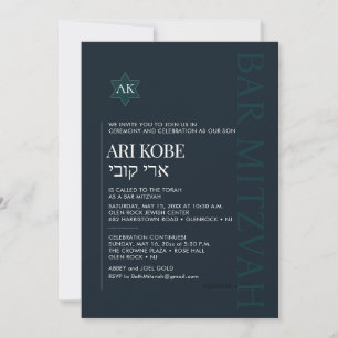 Invitación PixDezines Modern Minimalista Oscuro Bar Verde azu