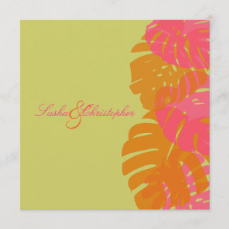 Invitación PixDezines Monstera, Foliage tropical