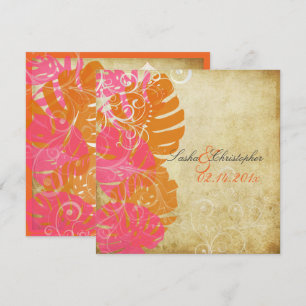 Invitación PixDezines MONSTERA/PINK/NARANJA/TORNILLOS