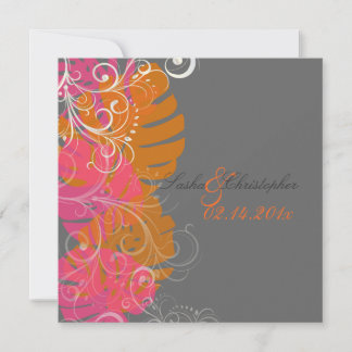 Invitación PixDezines Monstera/tropical+remolinos/colores diy