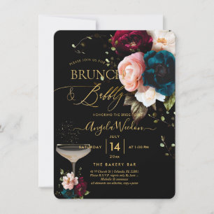 Invitación PixDezines Moody Brunch Botanical Bubbly