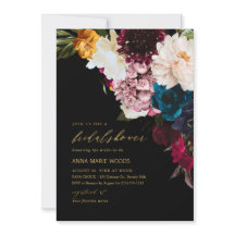 PixDezines Moody Flores Oscuras Ducha Bridal